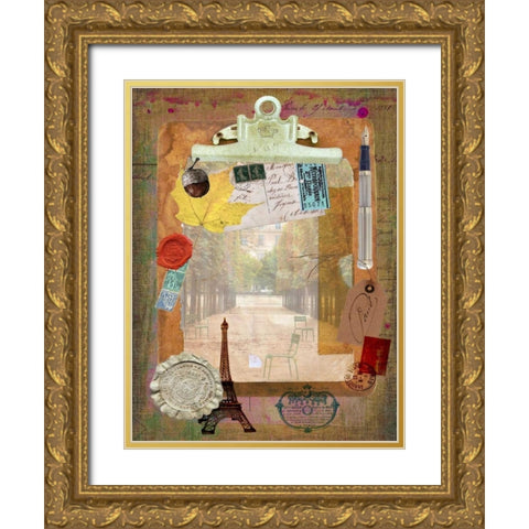 Collected Autumn III Gold Ornate Wood Framed Art Print with Double Matting by Lloyd, Sandy