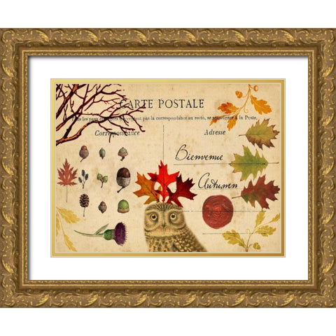 Collected Autumn V Gold Ornate Wood Framed Art Print with Double Matting by Lloyd, Sandy