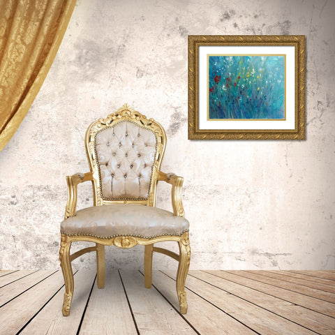 Blue Vision II Gold Ornate Wood Framed Art Print with Double Matting by OToole, Tim