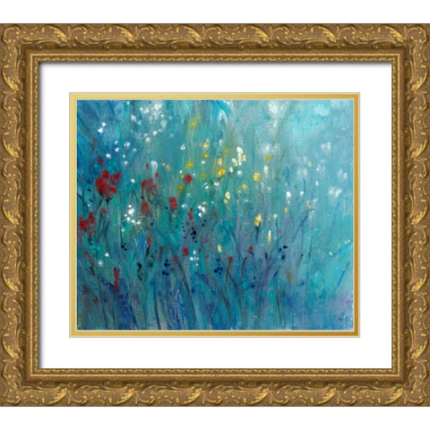 Blue Vision II Gold Ornate Wood Framed Art Print with Double Matting by OToole, Tim