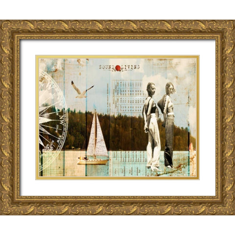 Sound Living Gold Ornate Wood Framed Art Print with Double Matting by Lloyd, Sandy