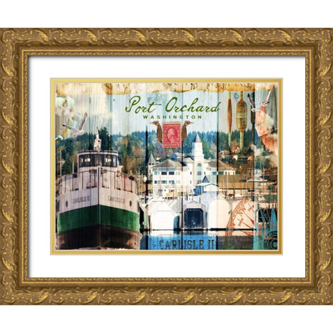 Taste of Port Orchard Gold Ornate Wood Framed Art Print with Double Matting by Lloyd, Sandy