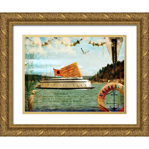 Kalakala Gold Ornate Wood Framed Art Print with Double Matting by Lloyd, Sandy
