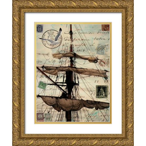 Journey Gold Ornate Wood Framed Art Print with Double Matting by Lloyd, Sandy