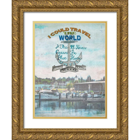 Anchored Gold Ornate Wood Framed Art Print with Double Matting by Lloyd, Sandy