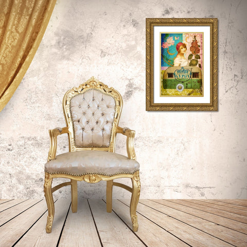 Never Tied Down Gold Ornate Wood Framed Art Print with Double Matting by Lloyd, Sandy