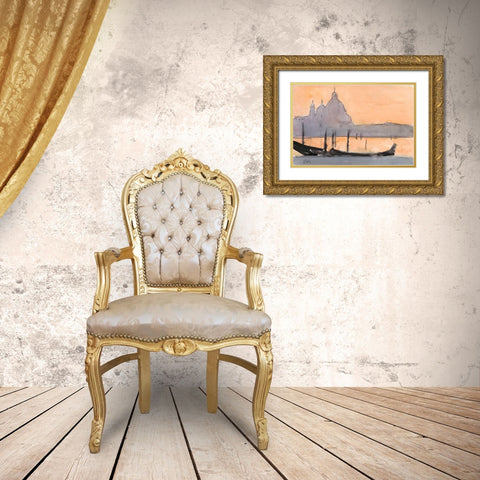 Venice Watercolors X Gold Ornate Wood Framed Art Print with Double Matting by Dixon, Samuel