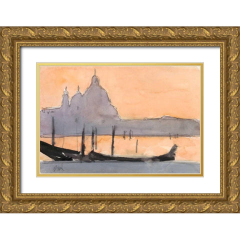 Venice Watercolors X Gold Ornate Wood Framed Art Print with Double Matting by Dixon, Samuel