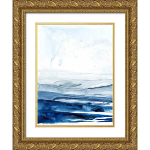 Azure Arctic I Gold Ornate Wood Framed Art Print with Double Matting by Popp, Grace