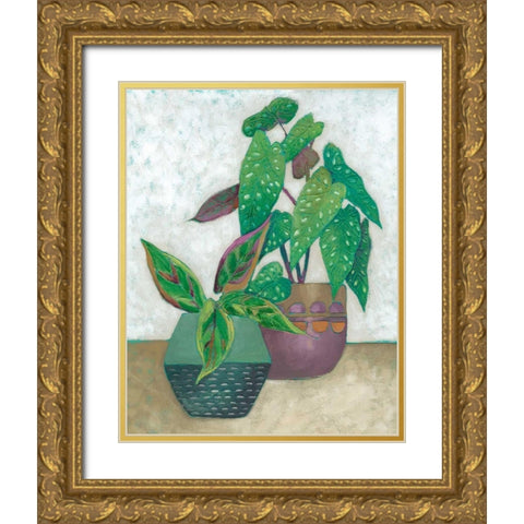 House Garden II Gold Ornate Wood Framed Art Print with Double Matting by Zarris, Chariklia