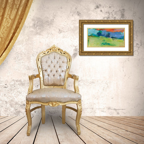 Yardland III Gold Ornate Wood Framed Art Print with Double Matting by Jachimiec, Sue