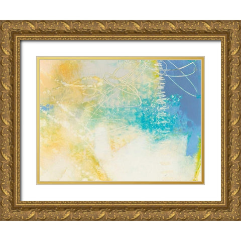 Blue Lux I Gold Ornate Wood Framed Art Print with Double Matting by Jachimiec, Sue