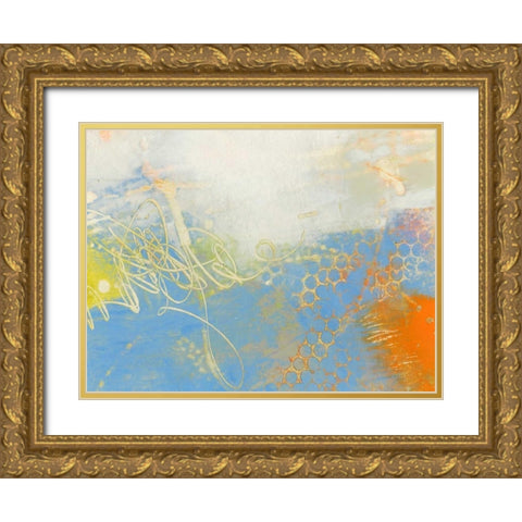 Blue Lux II Gold Ornate Wood Framed Art Print with Double Matting by Jachimiec, Sue