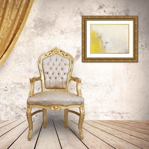 Yellow Lux I Gold Ornate Wood Framed Art Print with Double Matting by Jachimiec, Sue