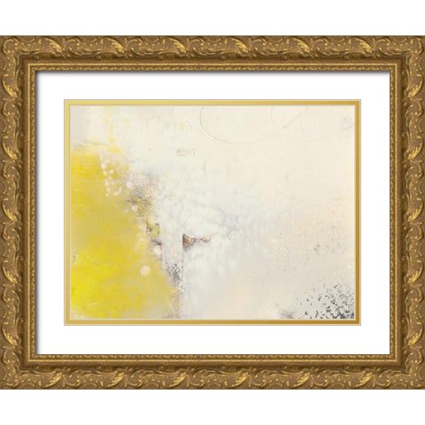 Yellow Lux I Gold Ornate Wood Framed Art Print with Double Matting by Jachimiec, Sue