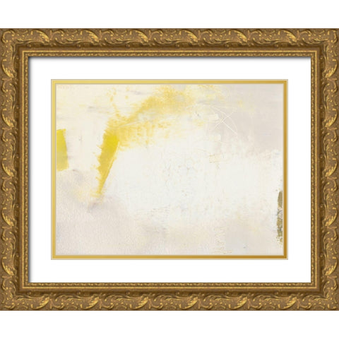 Yellow Lux II Gold Ornate Wood Framed Art Print with Double Matting by Jachimiec, Sue