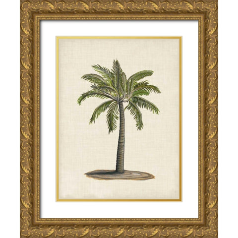 British Palms I Gold Ornate Wood Framed Art Print with Double Matting by McCavitt, Naomi