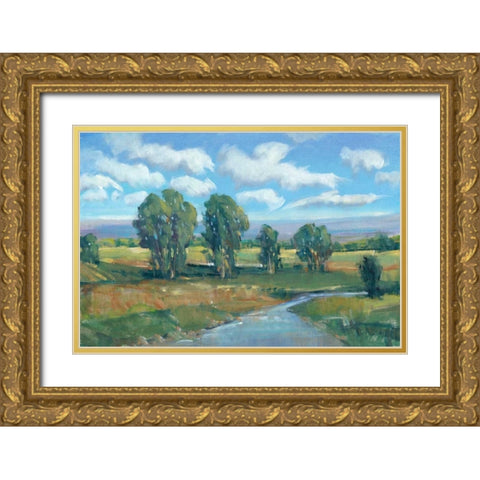 Lazy River Day I Gold Ornate Wood Framed Art Print with Double Matting by OToole, Tim