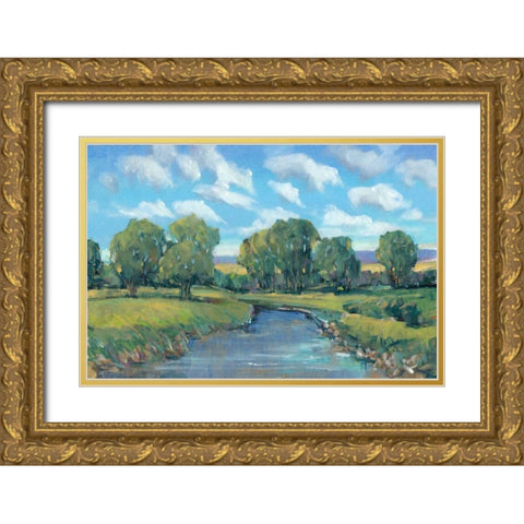 Lazy River Day II Gold Ornate Wood Framed Art Print with Double Matting by OToole, Tim
