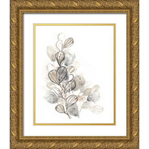 Neutral Botany II Gold Ornate Wood Framed Art Print with Double Matting by Vess, June Erica