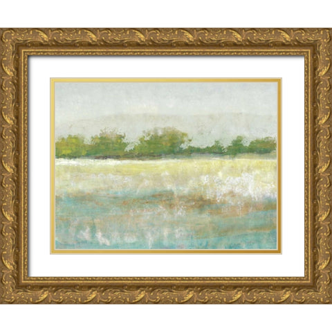 Spring Treeline II Gold Ornate Wood Framed Art Print with Double Matting by OToole, Tim
