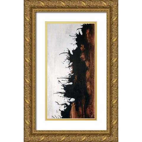 Give Or Take I Gold Ornate Wood Framed Art Print with Double Matting by Douglass, Farrell