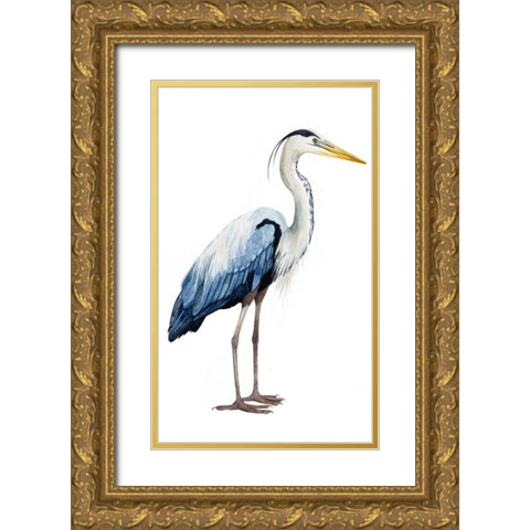Seabird Heron II Gold Ornate Wood Framed Art Print with Double Matting by Popp, Grace