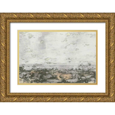 Neutral Horizon II Gold Ornate Wood Framed Art Print with Double Matting by Goldberger, Jennifer