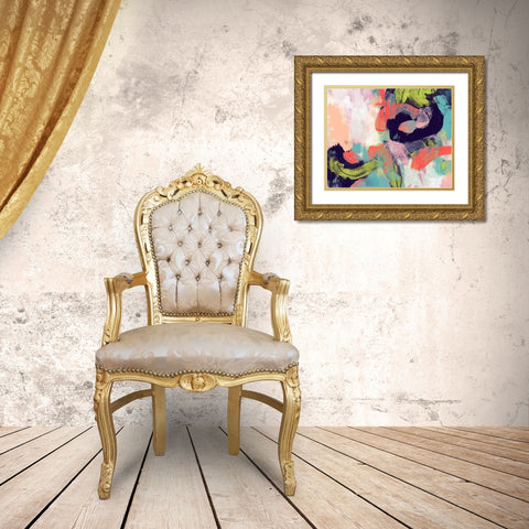 Vibrant Spring II Gold Ornate Wood Framed Art Print with Double Matting by Studio W