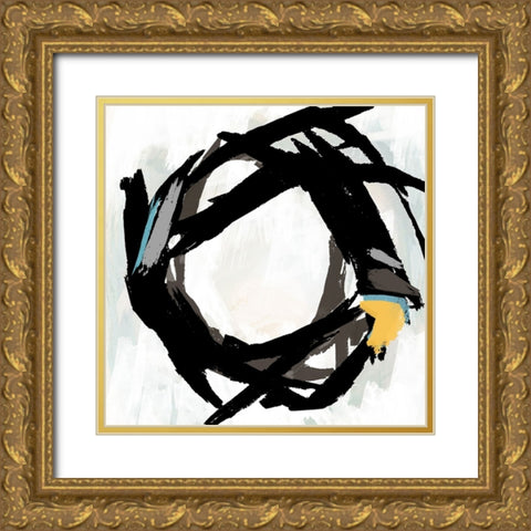 Radiant Round II Gold Ornate Wood Framed Art Print with Double Matting by Studio W