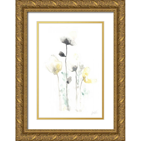 Stem Illusion IV Gold Ornate Wood Framed Art Print with Double Matting by Vess, June Erica