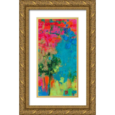 The Peacock Gold Ornate Wood Framed Art Print with Double Matting by Bothne, Janet
