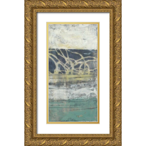 Lines and Waves II Gold Ornate Wood Framed Art Print with Double Matting by Goldberger, Jennifer