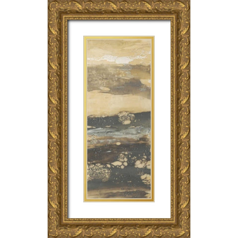 Terre Umber III Gold Ornate Wood Framed Art Print with Double Matting by Goldberger, Jennifer