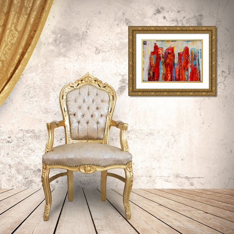 District 8 Gold Ornate Wood Framed Art Print with Double Matting by Ashley, Erin
