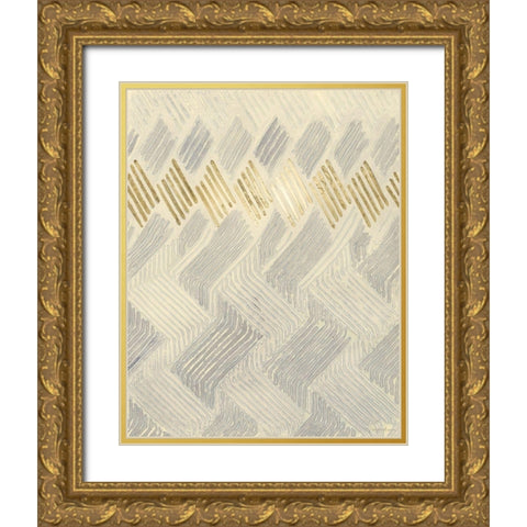 Chenille IV Gold Ornate Wood Framed Art Print with Double Matting by Lam, Vanna