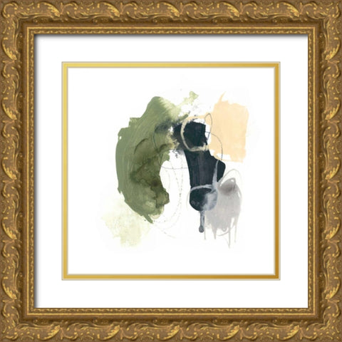 Lichen Gesture I Gold Ornate Wood Framed Art Print with Double Matting by Vess, June Erica