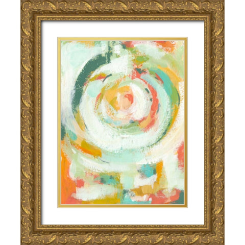 Pop Blossom I Gold Ornate Wood Framed Art Print with Double Matting by Zarris, Chariklia