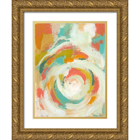 Pop Blossom II Gold Ornate Wood Framed Art Print with Double Matting by Zarris, Chariklia