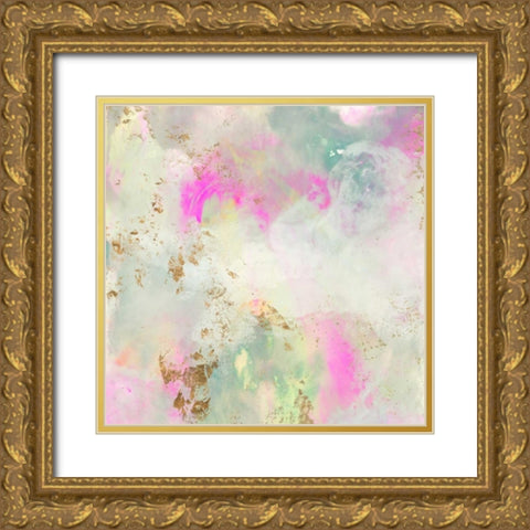 Pastel Swoop I Gold Ornate Wood Framed Art Print with Double Matting by Goldberger, Jennifer