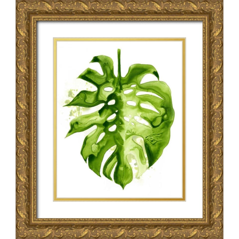 Monstera II Gold Ornate Wood Framed Art Print with Double Matting by Popp, Grace