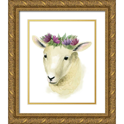 Precious Barnyard IV Gold Ornate Wood Framed Art Print with Double Matting by Popp, Grace