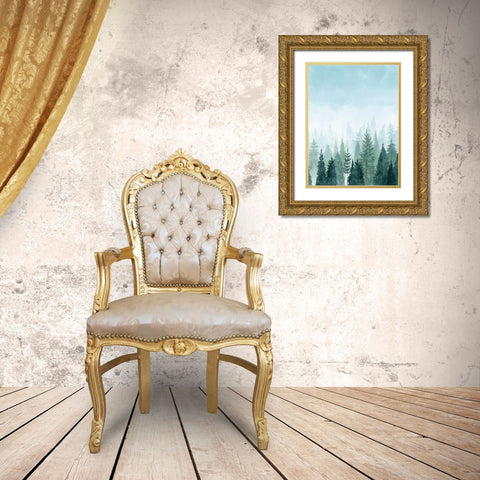Into the Trees II Gold Ornate Wood Framed Art Print with Double Matting by Popp, Grace