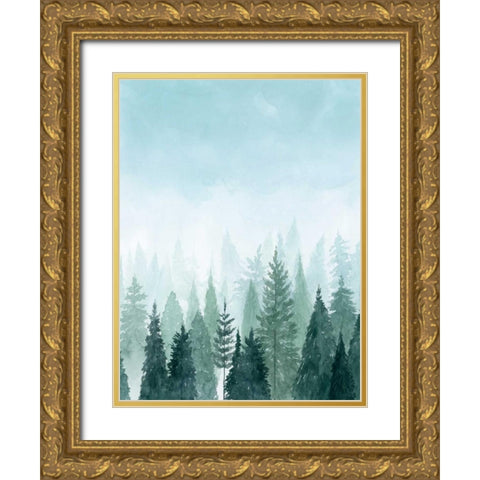 Into the Trees II Gold Ornate Wood Framed Art Print with Double Matting by Popp, Grace