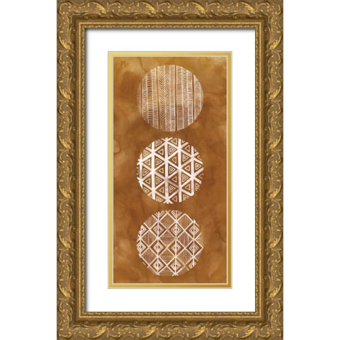 Tribal Pattern I Gold Ornate Wood Framed Art Print with Double Matting by Popp, Grace