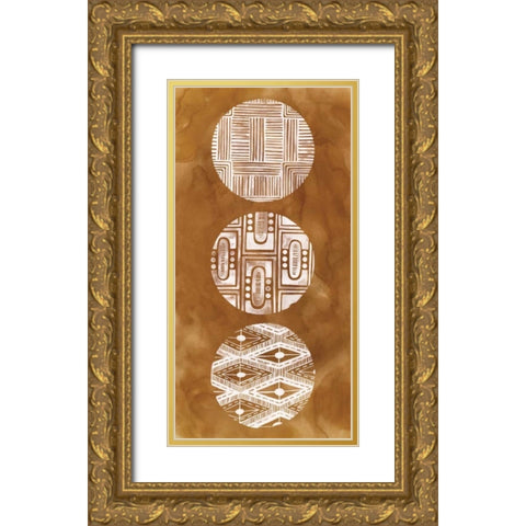 Tribal Pattern II Gold Ornate Wood Framed Art Print with Double Matting by Popp, Grace