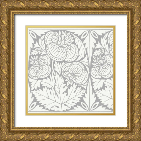 Ornamental Detail V Gold Ornate Wood Framed Art Print with Double Matting by Vision Studio