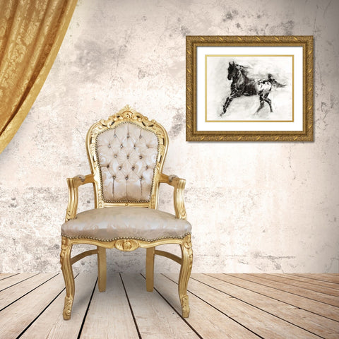 Rustic Appaloosa II Gold Ornate Wood Framed Art Print with Double Matting by Harper, Ethan