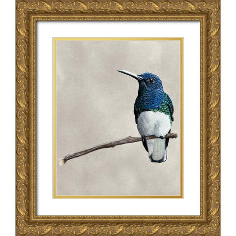 Winged Beauty II Gold Ornate Wood Framed Art Print with Double Matting by McCavitt, Naomi