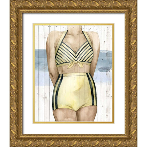 Bygone Bathers III Gold Ornate Wood Framed Art Print with Double Matting by Popp, Grace